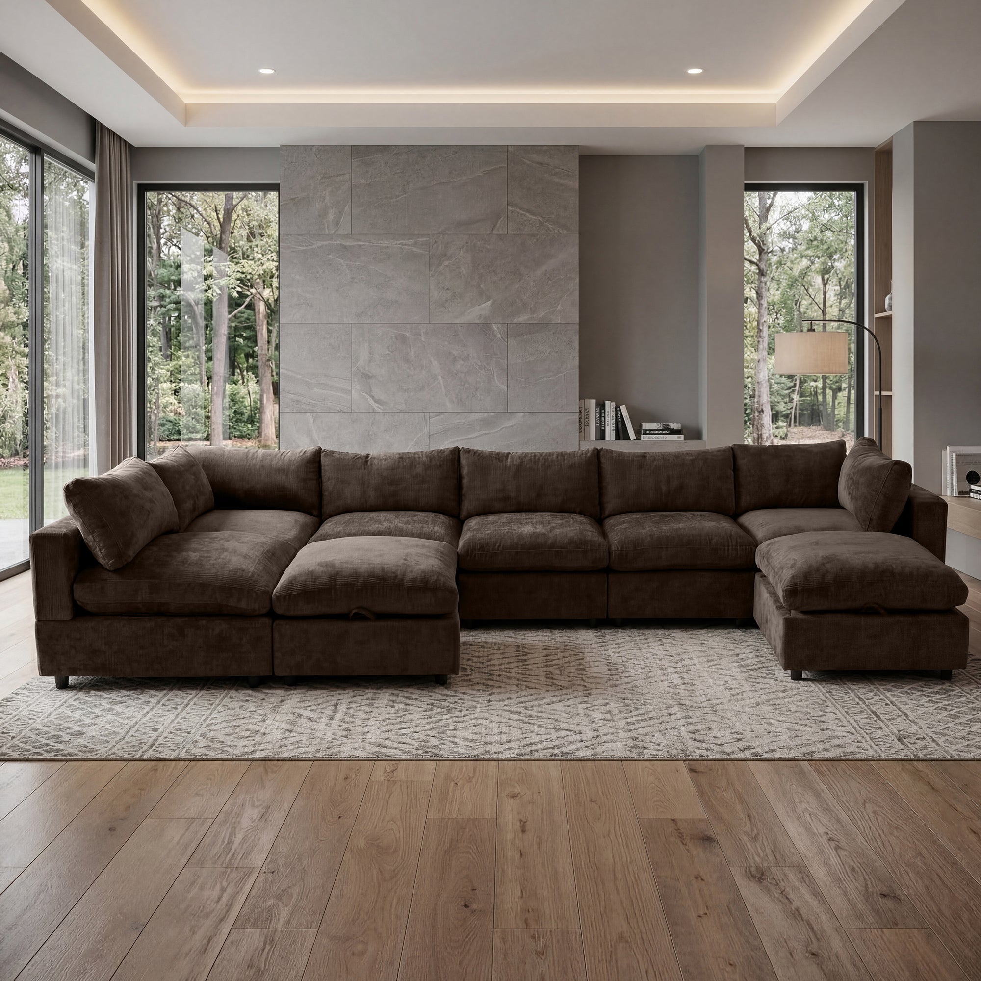 8 Piece Set with 2 Ottomans - Large Pit Configuration!