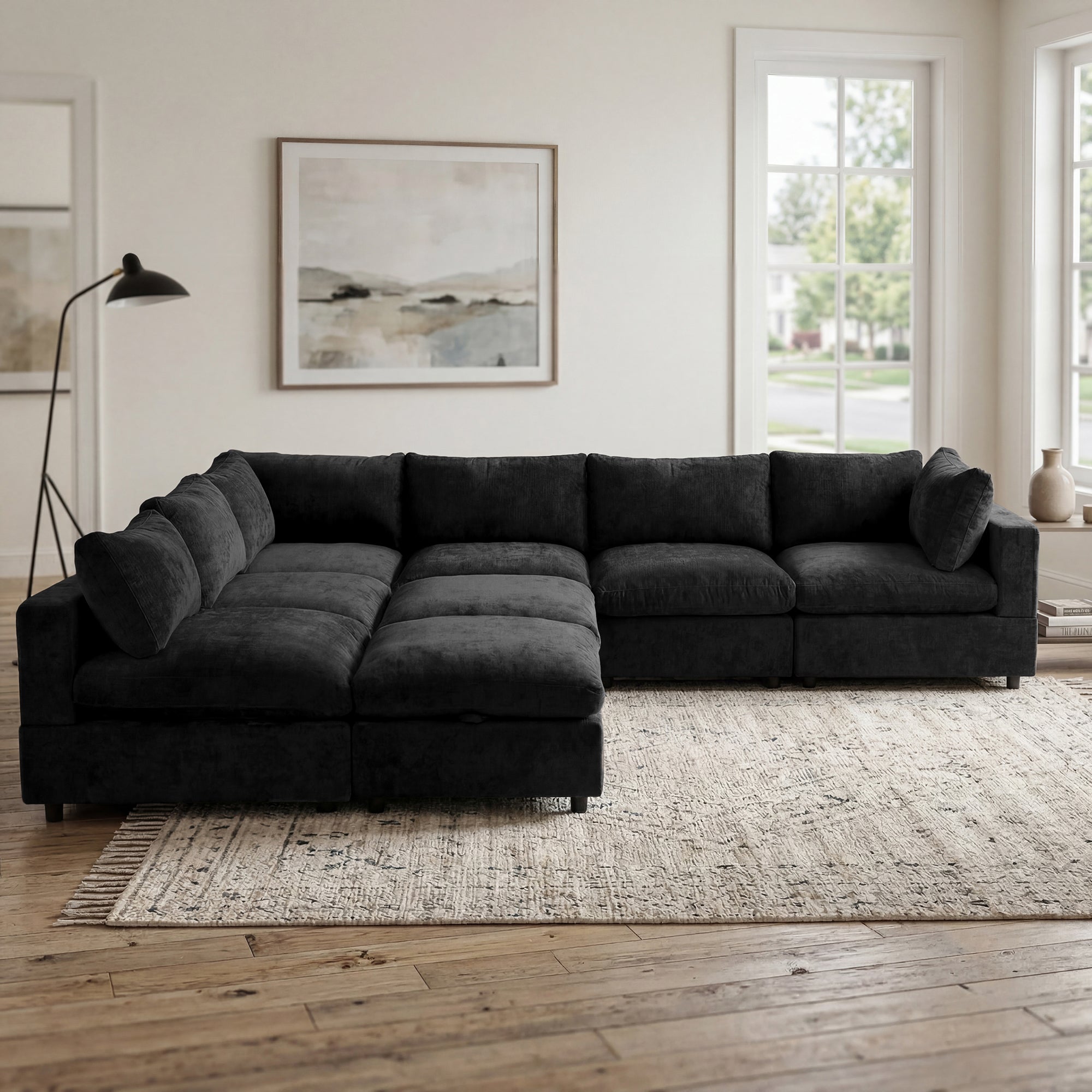 8 Piece Set with 2 Ottomans - Large Pit Configuration!
