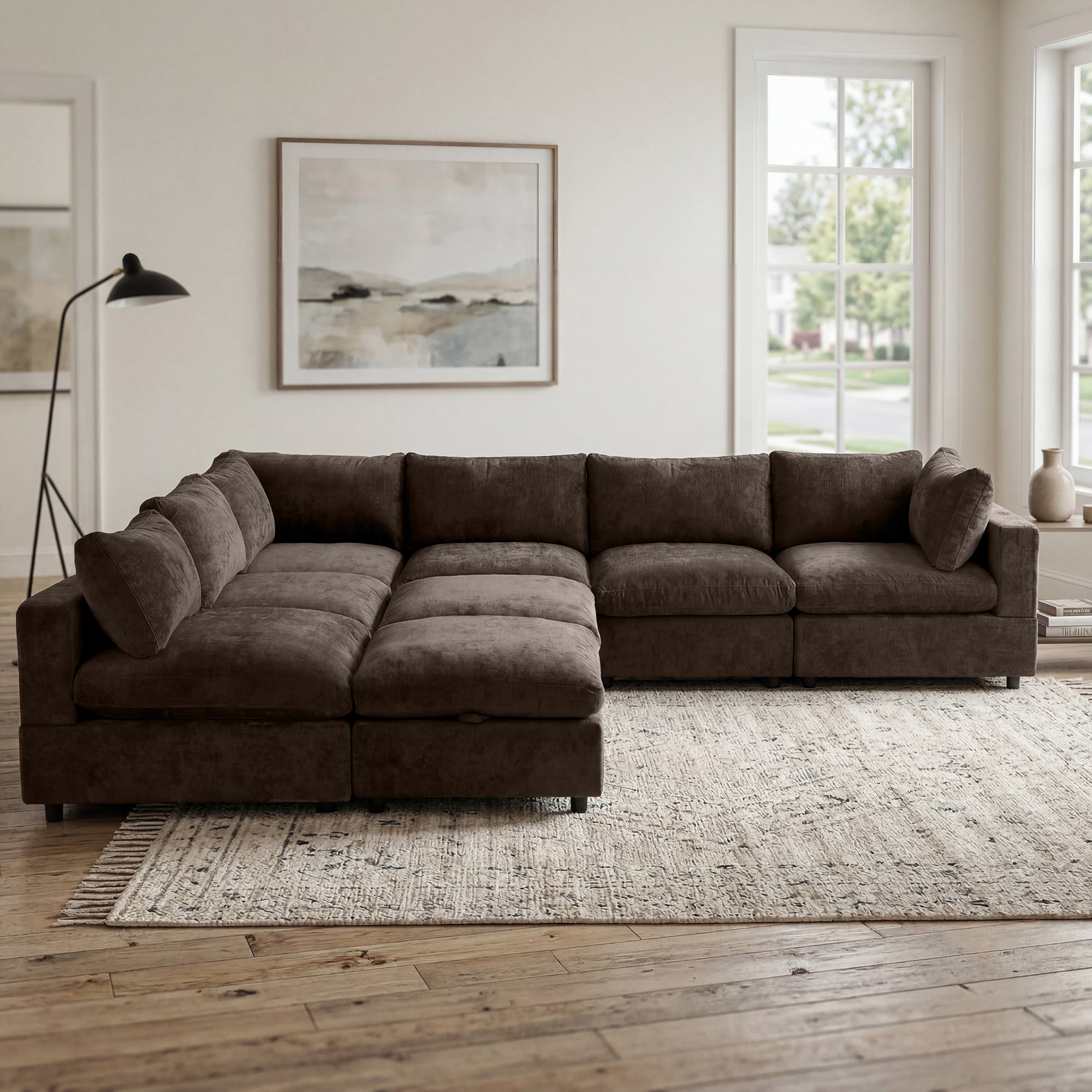 8 Piece Set with 2 Ottomans - Large Pit Configuration!