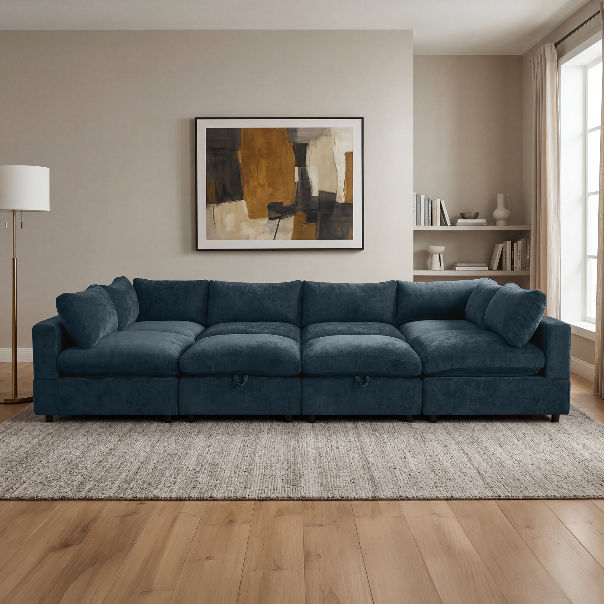 8 Piece Set with 2 Ottomans - Large Pit Configuration!