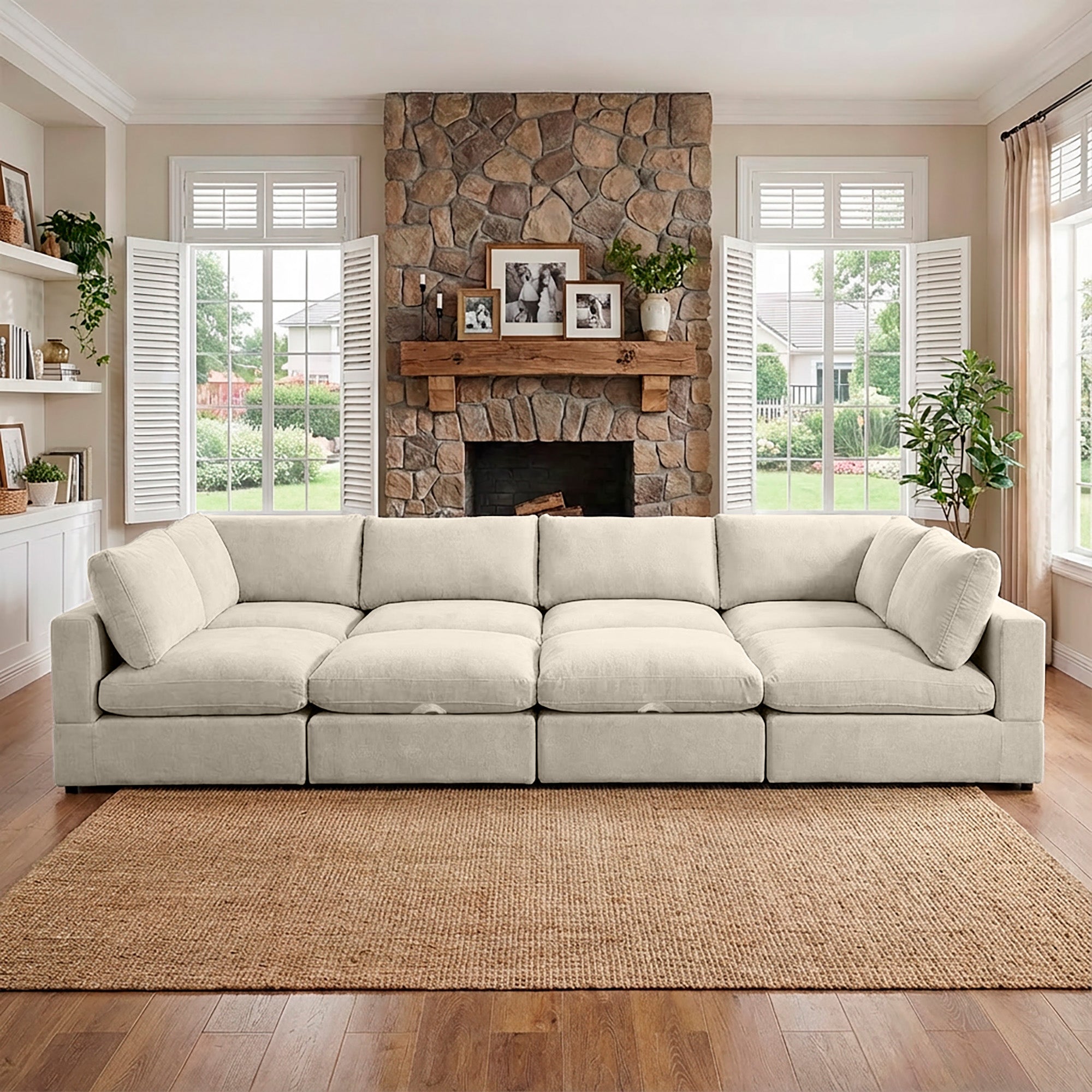 8 Piece Set with 2 Ottomans - Large Pit Configuration!