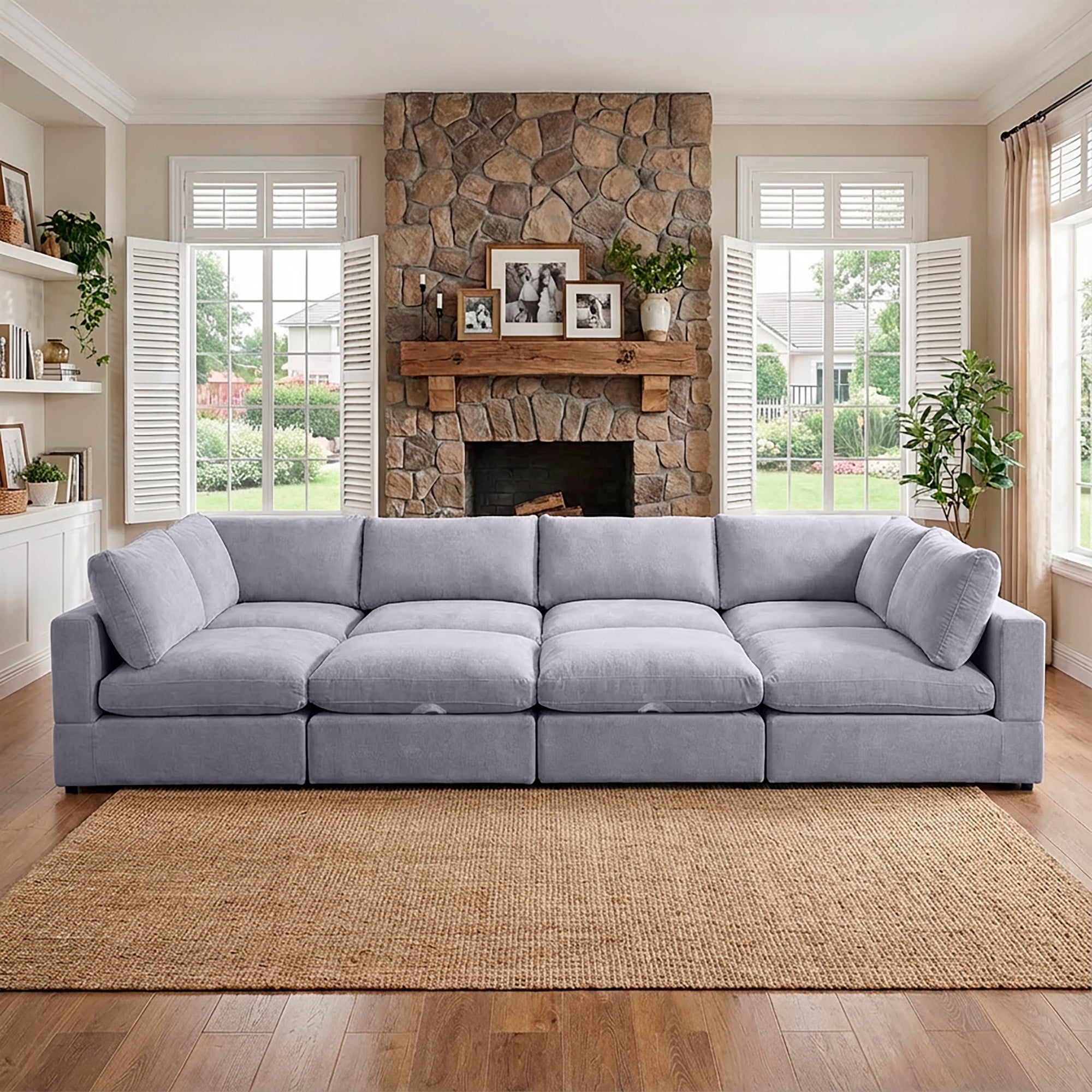 8 Piece Set with 2 Ottomans - Large Pit Configuration!