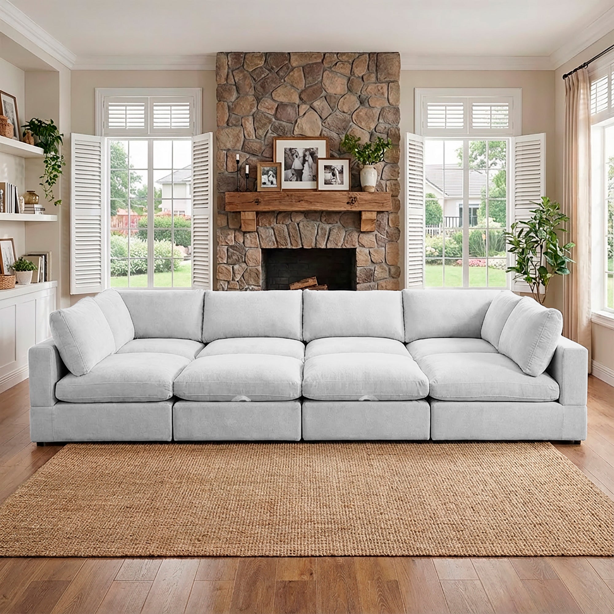 8 Piece Set with 2 Ottomans - Large Pit Configuration!