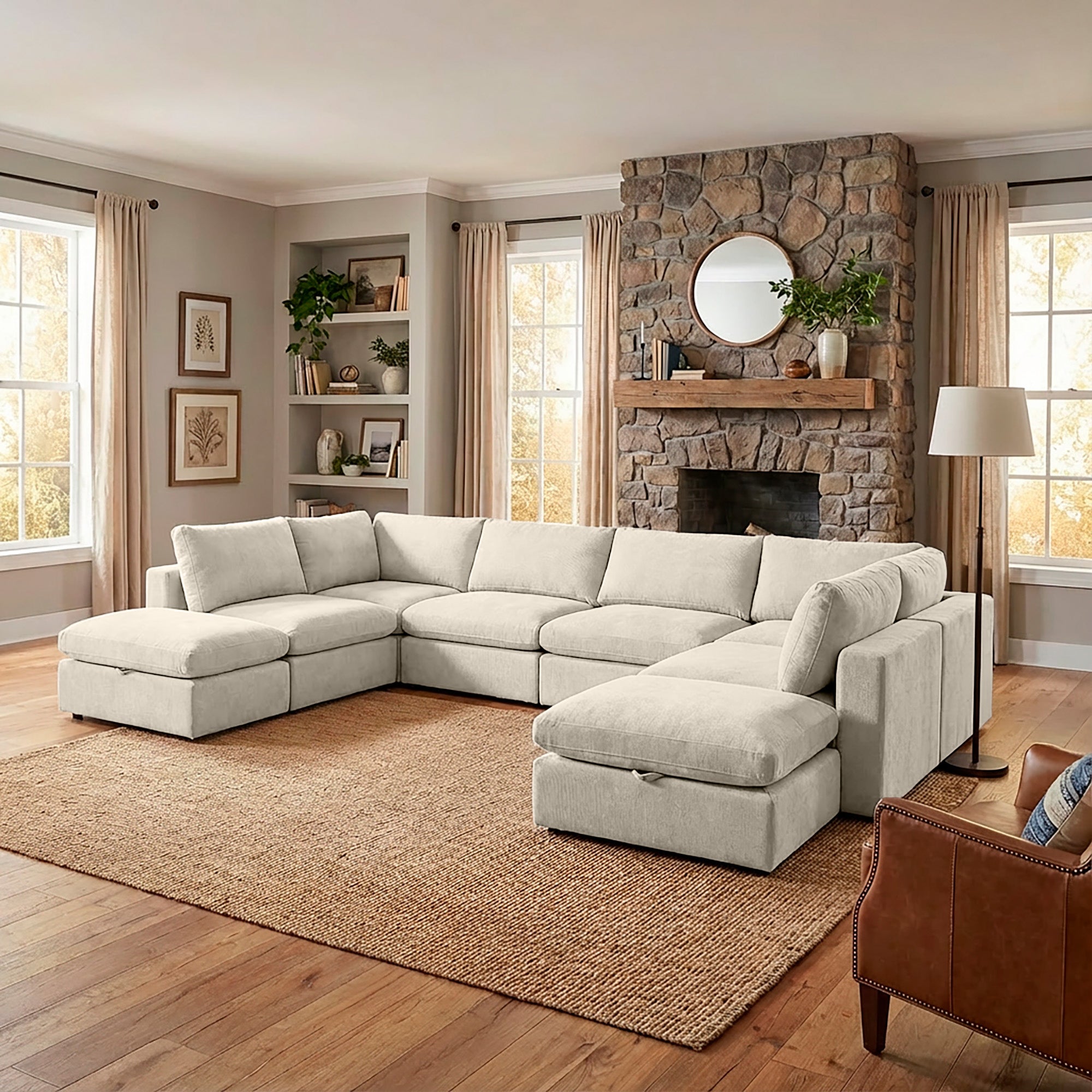 8 Piece Set with 2 Ottomans - Large Pit Configuration!