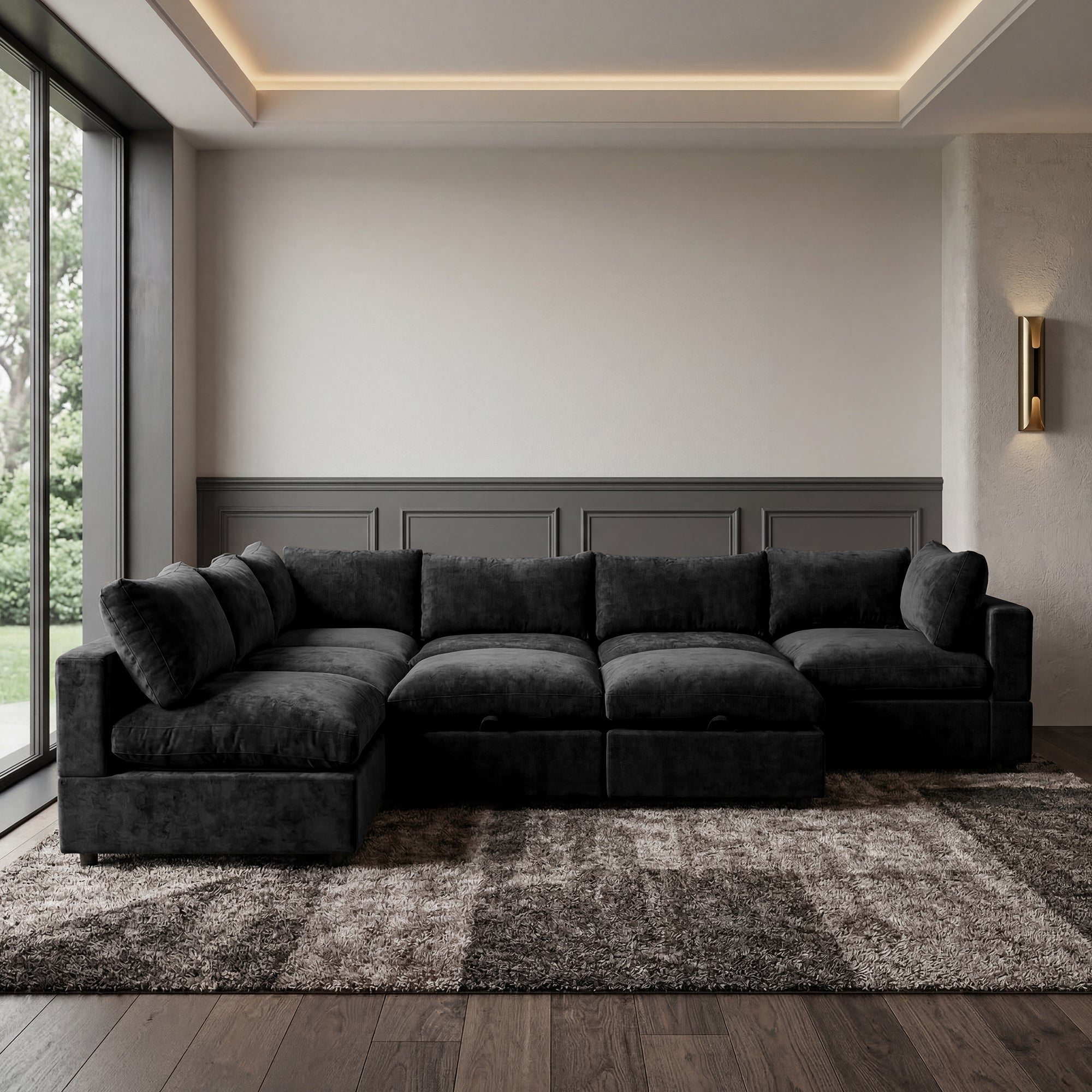 8 Piece Set with 2 Ottomans - Large Pit Configuration!