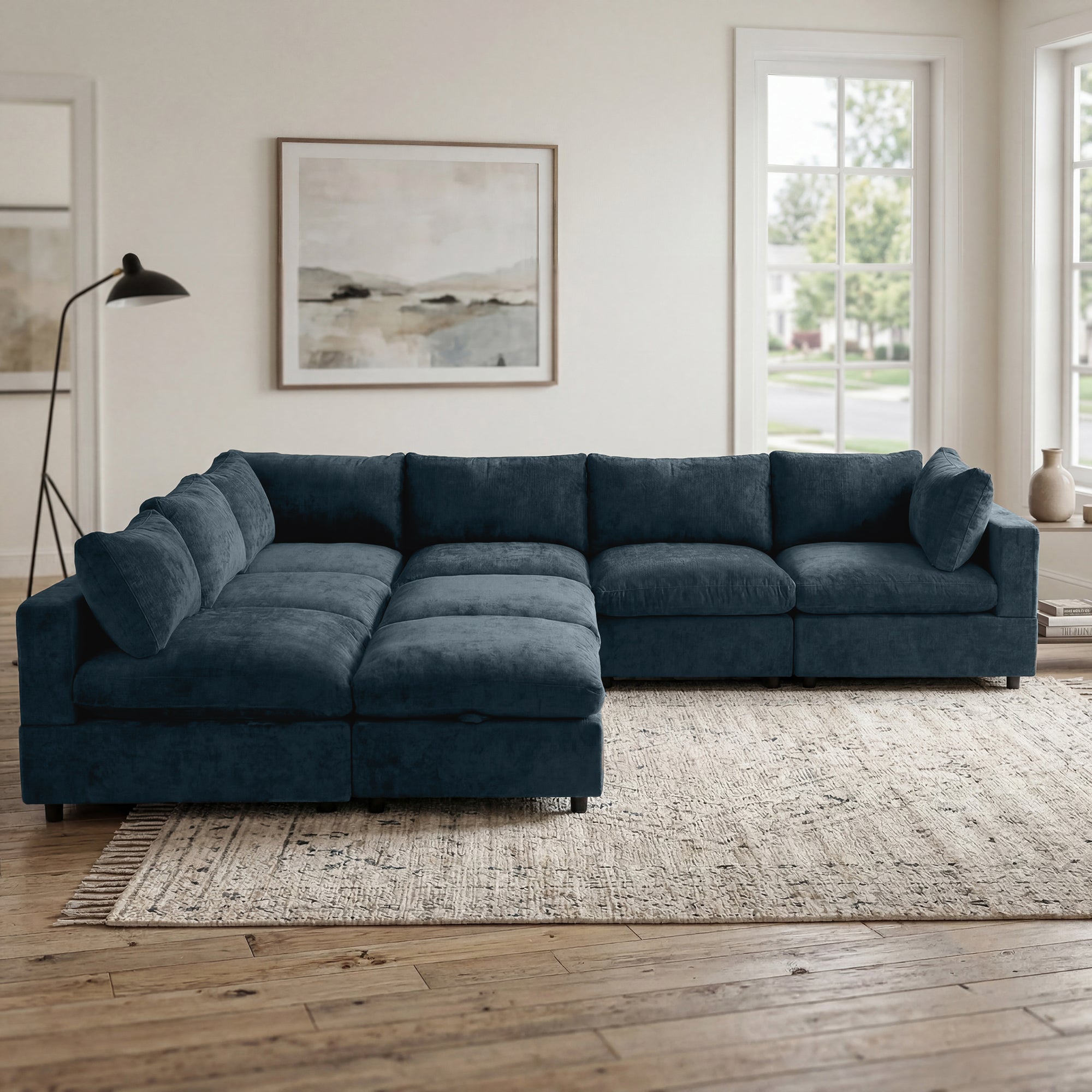 8 Piece Set with 2 Ottomans - Large Pit Configuration!