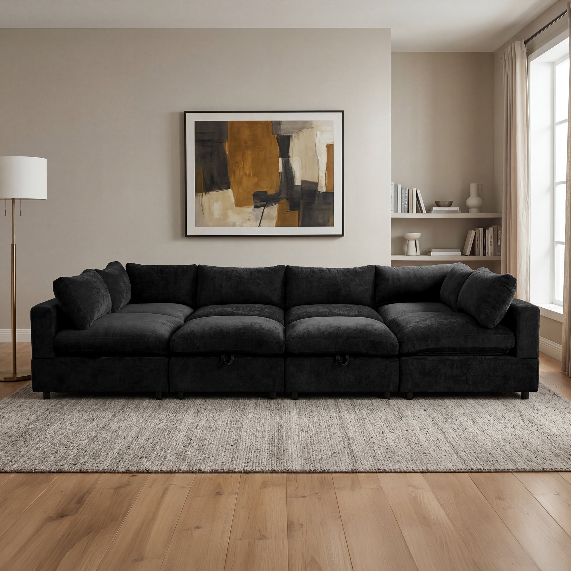8 Piece Set with 2 Ottomans - Large Pit Configuration!