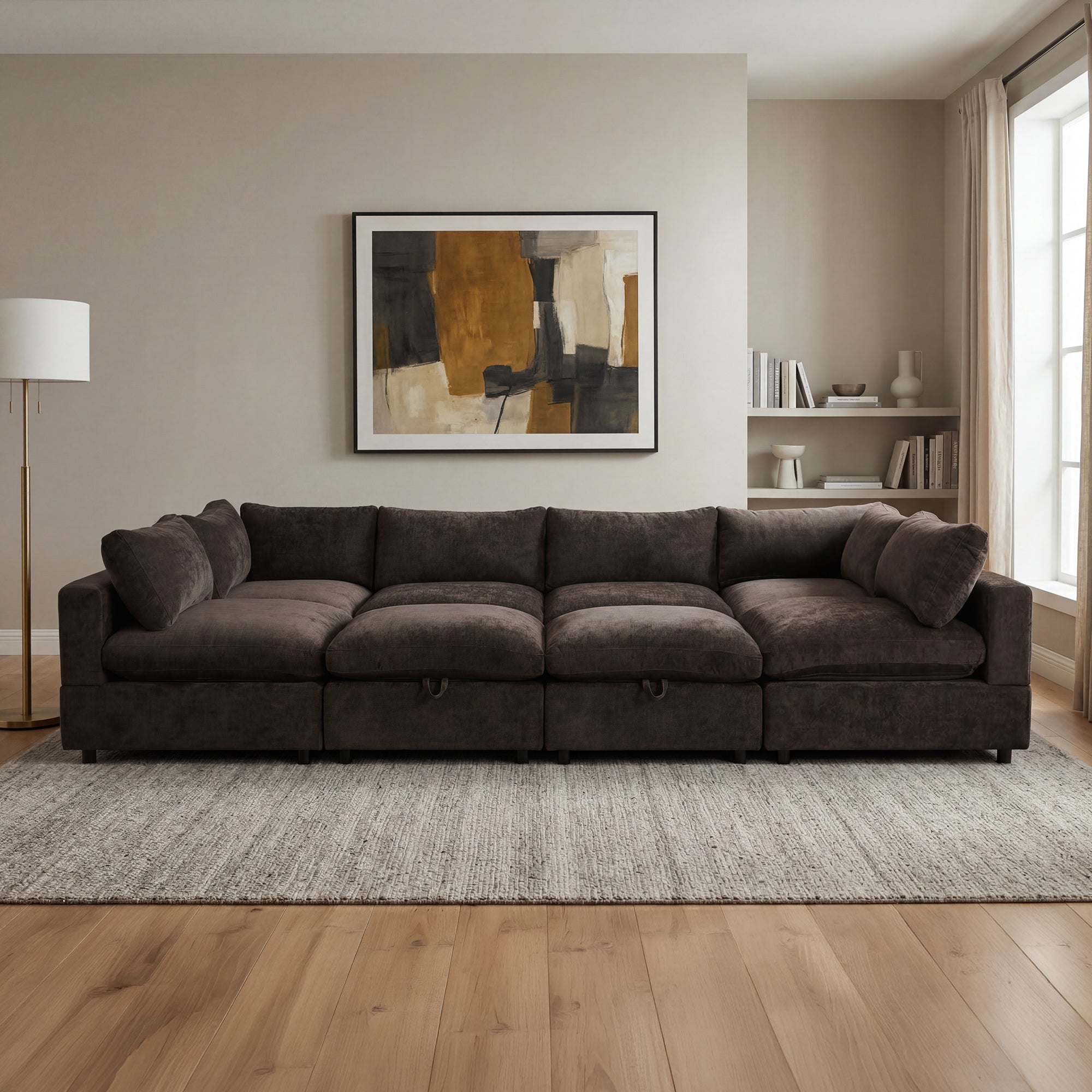 8 Piece Set with 2 Ottomans - Large Pit Configuration!