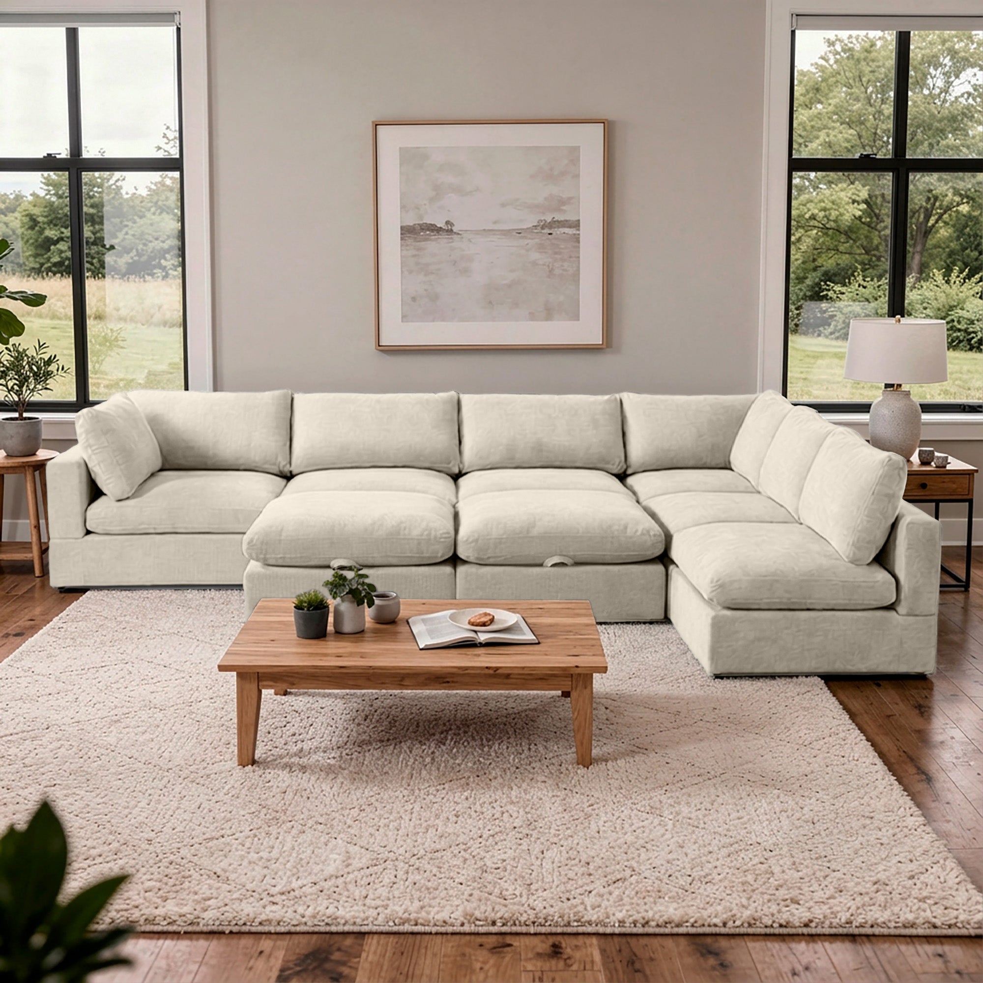 8 Piece Set with 2 Ottomans - Large Pit Configuration!