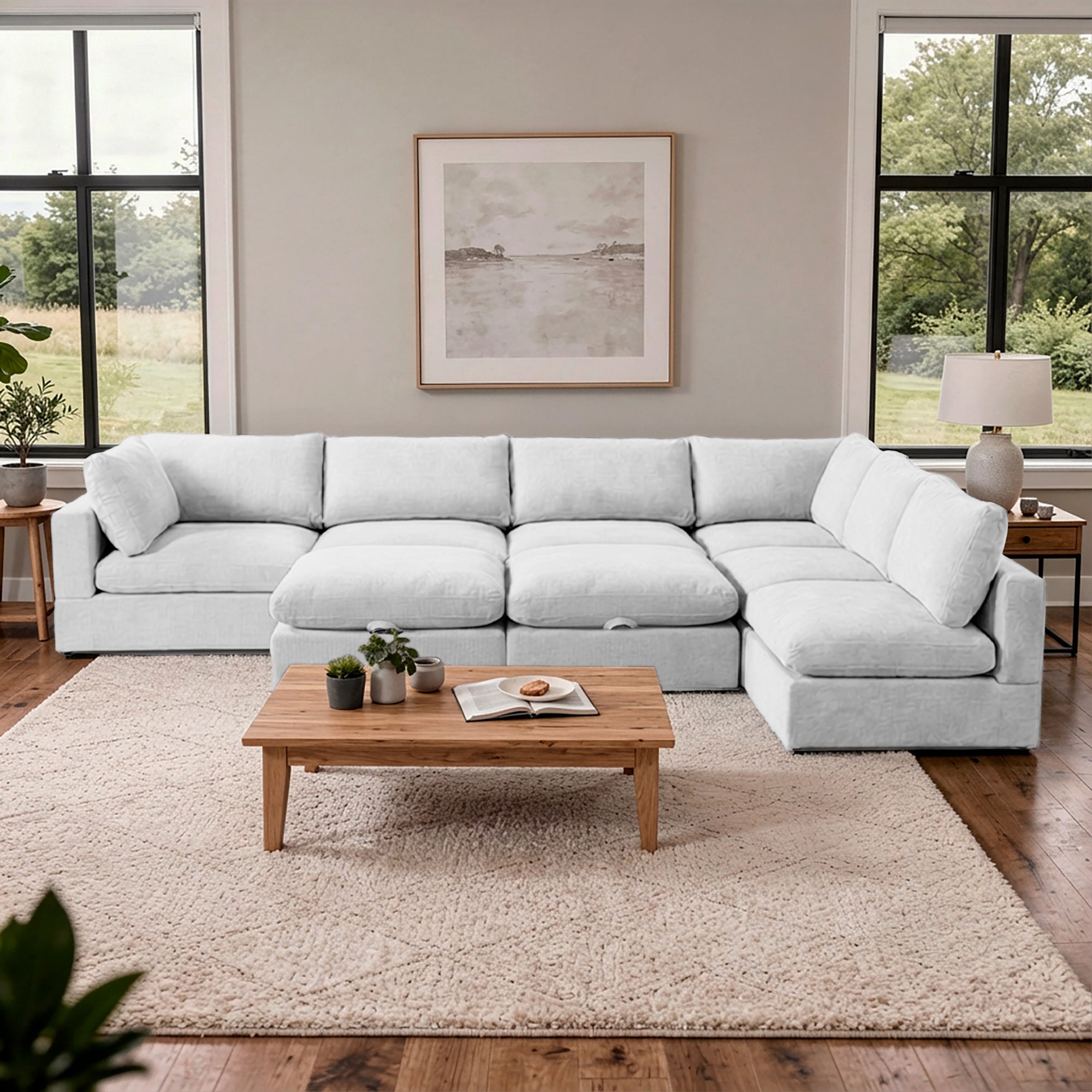 8 Piece Set with 2 Ottomans - Large Pit Configuration!