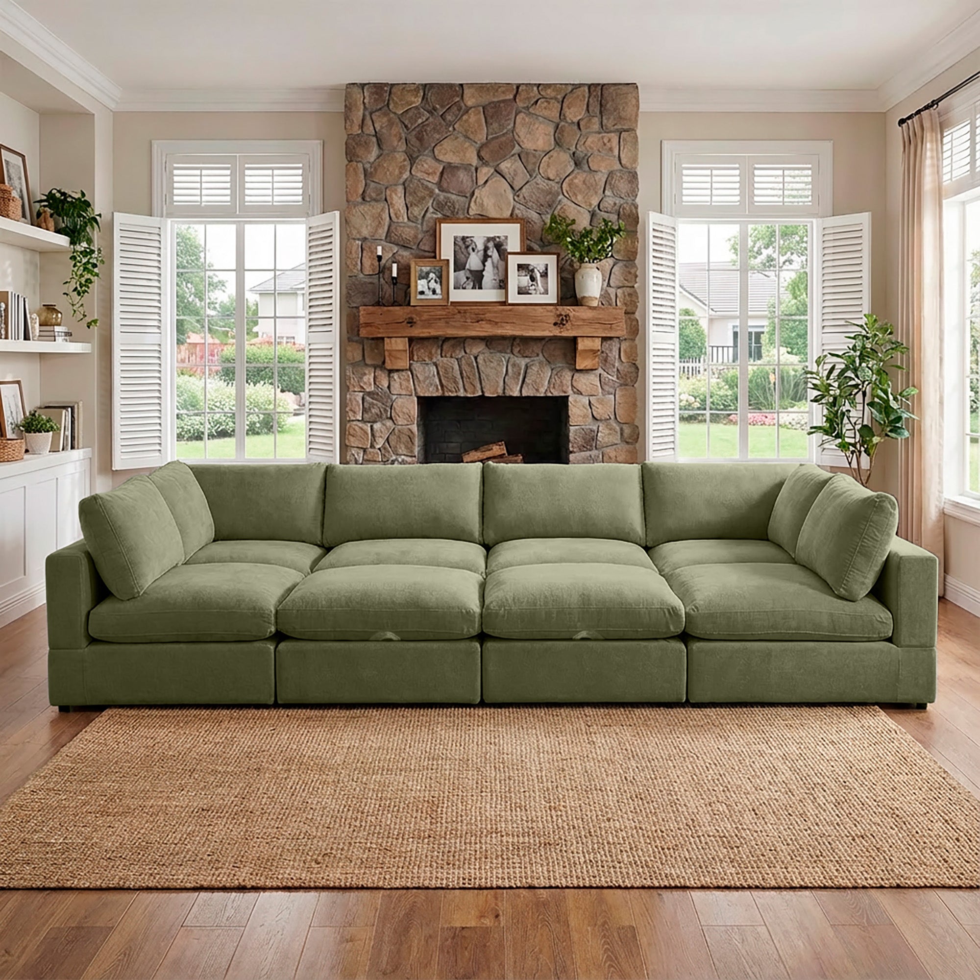 8 Piece Set with 2 Ottomans - Large Pit Configuration!