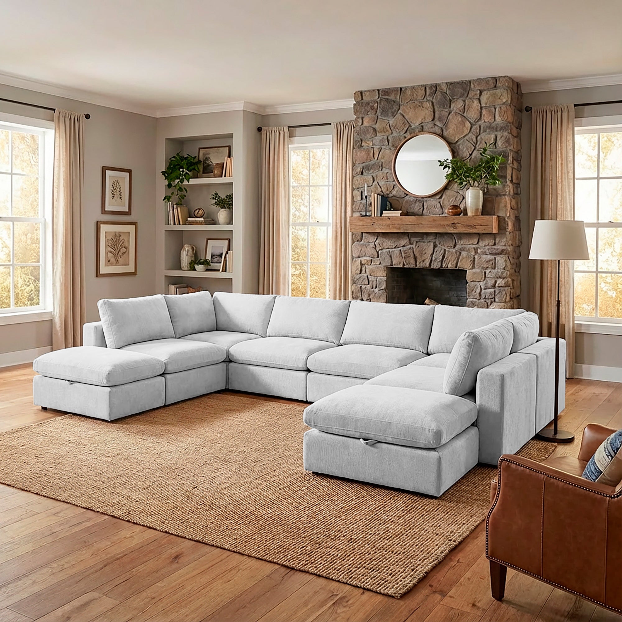 8 Piece Set with 2 Ottomans - Large Pit Configuration!